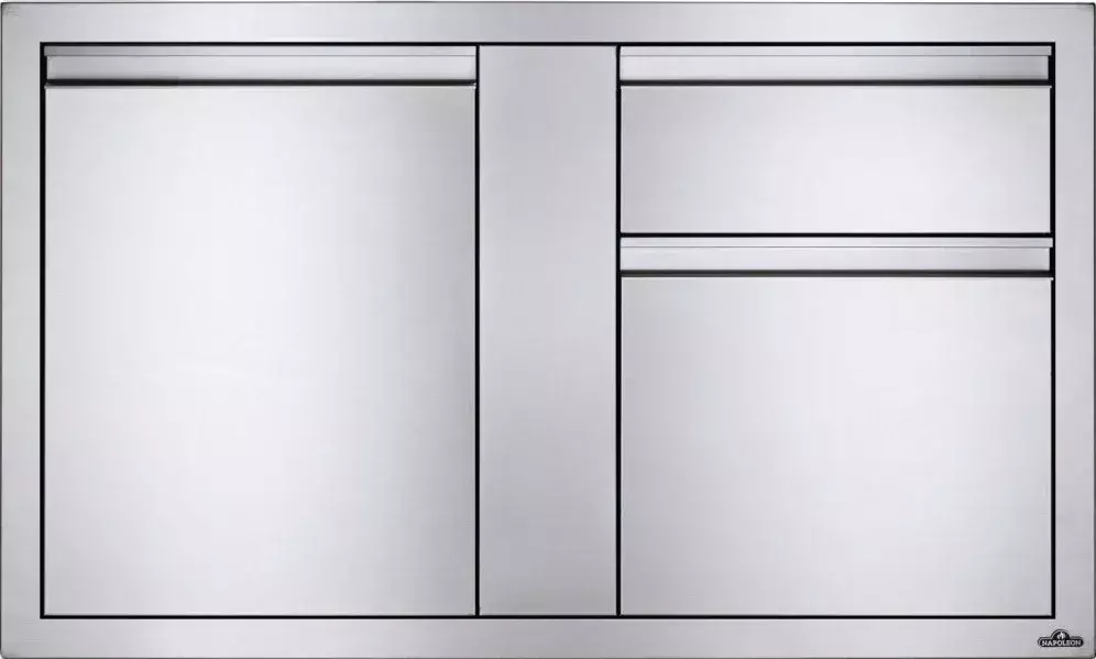 COMBINACION DE PUERTA EMPOTRADA Y CAJONES DOBLES GRANDES 115X71CM