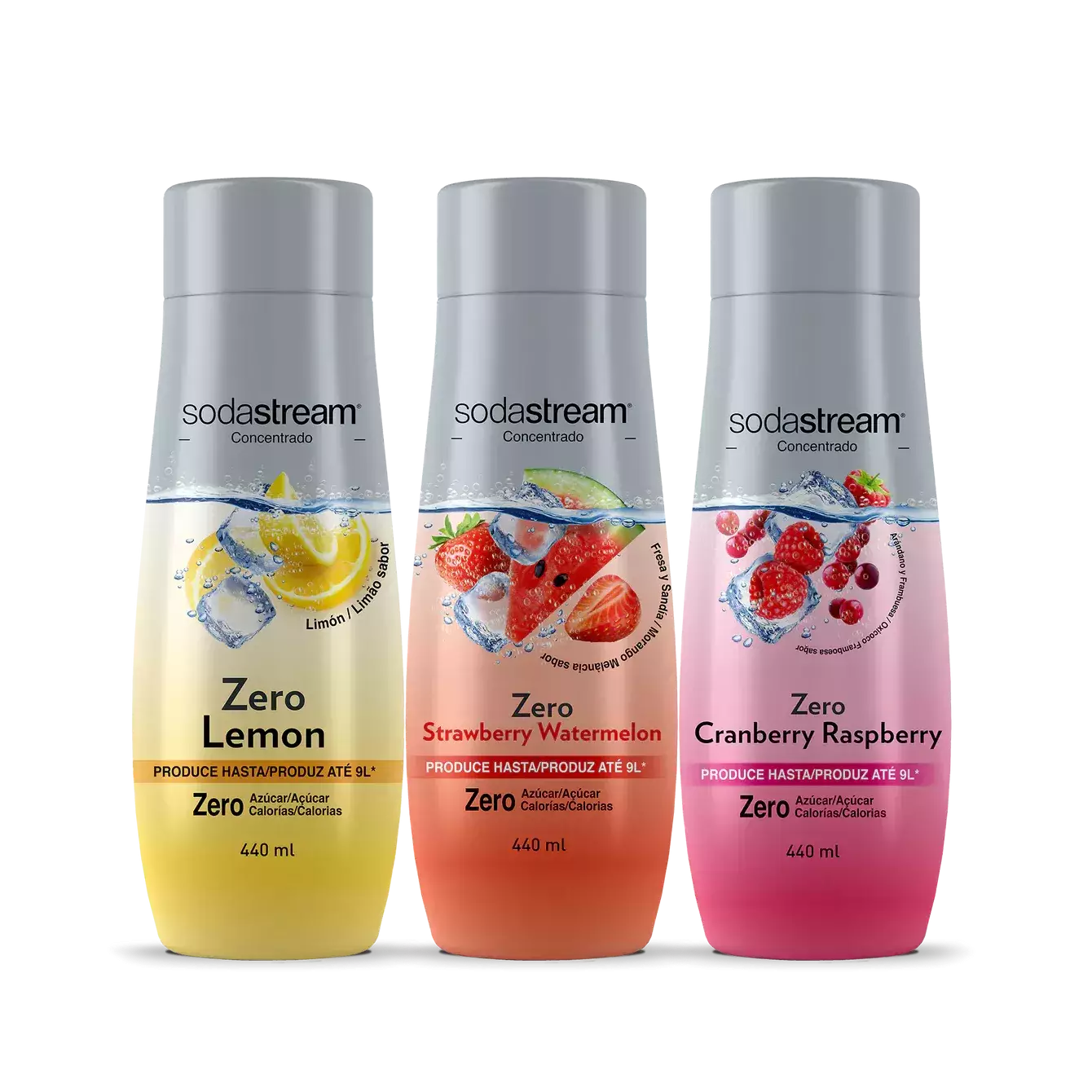 SodaStream frutas zero pack x3